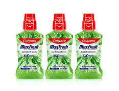 Colgate Maxfresh Plax Antibacterial Mouthwash - 24/7 Fresh Breath, Fresh Tea, 750ml (Pack of 3)