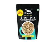 True Elements 8 in 1 Seeds and Nut Mix 250gm - Roasted Seeds | High Protein Snacks | Mix Seeds for Eating | Super seeds mix | Rich in Fibre and Protein | Diet Snacks