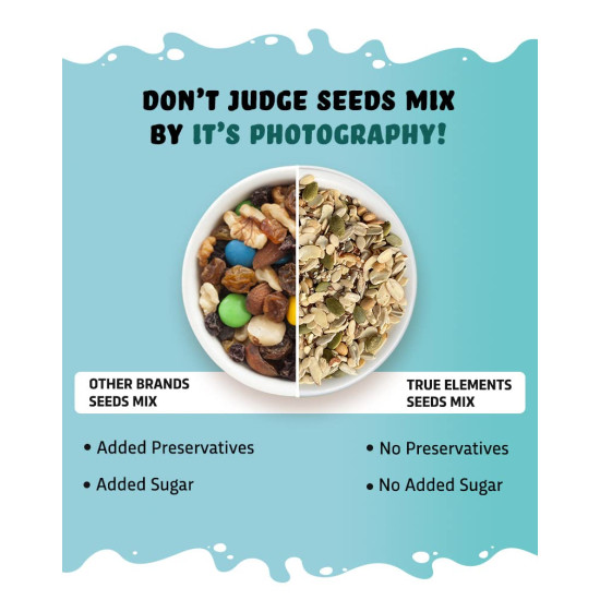 True Elements 8 in 1 Seeds and Nut Mix 250gm - Roasted Seeds | High Protein Snacks | Mix Seeds for Eating | Super seeds mix | Rich in Fibre and Protein | Diet Snacks