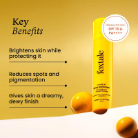 Foxtale Niacinamide Dewy Sunscreen SPF 70 PA++++ | No White Cast | Non Greasy | Anti-Tan Formula | For Spot Depigmentation | Men & Women | 50 ml