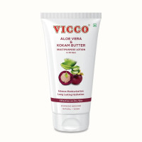 Vicco Aloe Vera and Kokam Butter Multipurpose Lotion in Oil Base, For Dry Skin, Intense Moisturization, For Face and Body, Natural, Vegan and Cruelty Free, 200 ml
