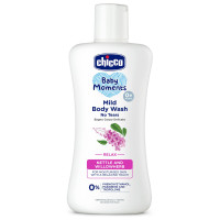 Chicco Baby Moments Mild Body Wash Relax, New Advanced Formula with Natural Ingredients, No Tears & Soap-Free, Mild formula for Baby’s Body & Face Wash, No Phenoxyethanol and Parabens (200ml)