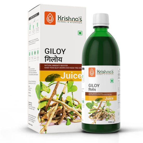 KRISHNA'S HERBAL & AYURVEDA Giloy Juice Immunity Booster - 1000 Ml | Pack Of 1 | Immune Support | Respiratory Health & Gut Health KRISHNA'S HERBAL & AYURVEDA Giloy Juice Immunity Booster - 1000 Ml | Pack Of 1 | Immune Support | Respiratory Health & Gut Health