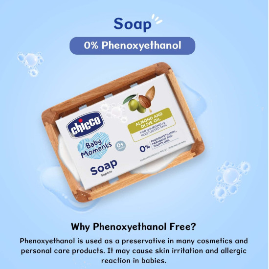 Chicco Baby Moments Soap 75g Buy 3 Get 1 Free For Nourished & Moisturised Skin With Natural Care of Almond & Olive Oil Chicco Baby Moments Soap 75g Buy 3 Get 1 Free For Nourished & Moisturised Skin With Natural Care of Almond & Olive Oil