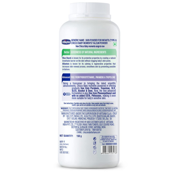 CHICCO BM TALCUM POWDER 150G