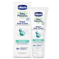 Chicco Baby Moments Diaper Rash Cream, New Advanced Triple Protection Skin Shield Formula with Natural Ingredients to Prevent Rashes & Irritation, No Phenoxyethanol & Parabens (100g)