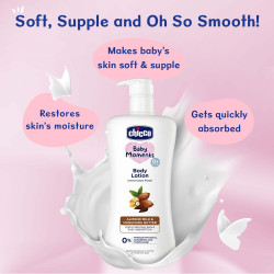 Chicco Baby Moments Body Lotion for Babies, 200ml | Almond Milk & Murumuru Butter | Quick Absorb Formula with Natural Ingredients for Ultra Soft Skin | Dermatologically Tested | Parabens & Phenoxyethanol Free