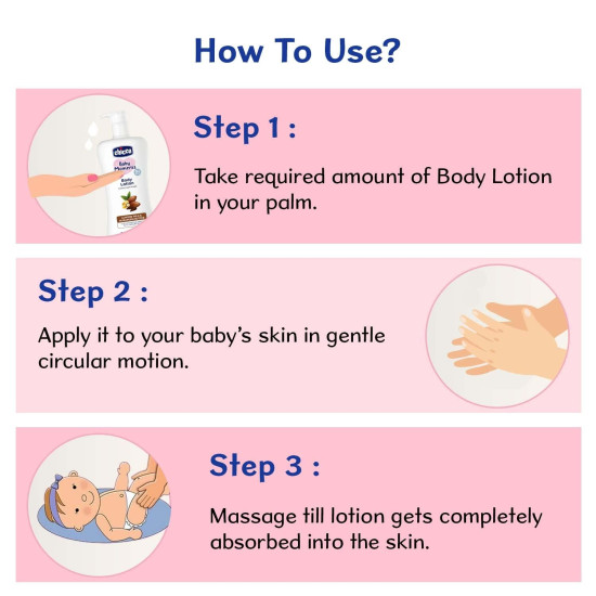 Chicco Baby Moments Body Lotion for Babies, 200ml | Almond Milk & Murumuru Butter | Quick Absorb Formula with Natural Ingredients for Ultra Soft Skin | Dermatologically Tested | Parabens & Phenoxyethanol Free