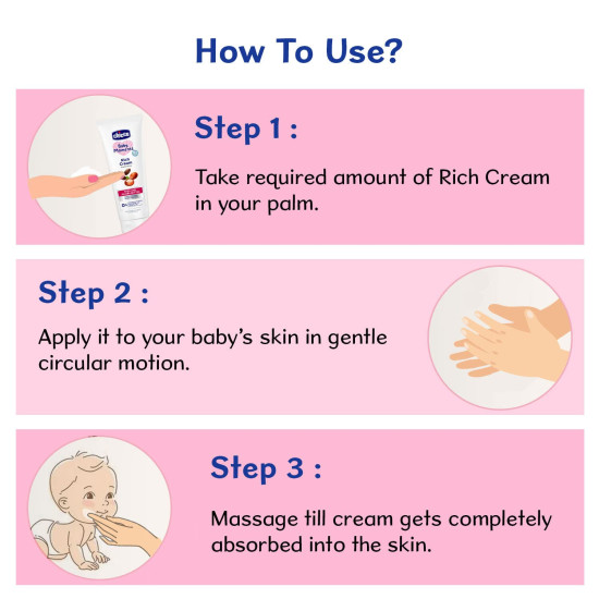 Chicco Baby Moments Rich Cream for Newborn Babies with Shea & Jojoba Butter, 100g| Rich Moisturization and Dryness Prevention |Dermatologically Tested |Phenoxyethanol, Parabens & Lauryl sulphates free