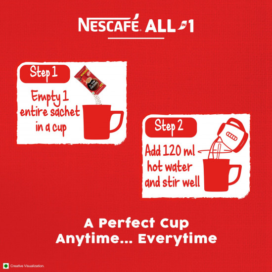 Nescafé All In One Powder Coffee Sharebag, 160G (Pack of 10 Sachets)