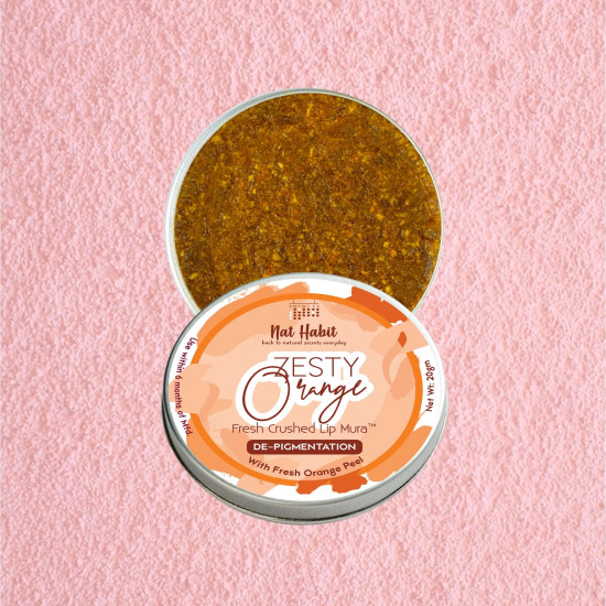 Nat Habit Lip Scrub, Zesty Orange – Mask for Lightening, Pigmentation, Discoloration & Dark Care with Vitamin C, Free from Chemicals & Preservatives (12 gm) Nat Habit Lip Scrub, Zesty Orange – Mask for Lightening, Pigmentation, Discoloration & Dark Care with Vitamin C, Free from Chemicals & Preservatives (12 gm)