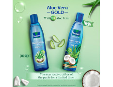 Parachute Advansed Aloe Vera Enriched Coconut Hair Oil Gold | 5X Aloe Vera With Coconut Oil| Makes Hair Sooperr Soft | 400ml