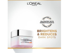 L'Oreal Paris Glycolic Bright Day Cream with SPF 17, 50ml |Skin Brightening Cream with Glycolic Acid that Visbily Minimizes Spots & Reveals Even Toned Skin