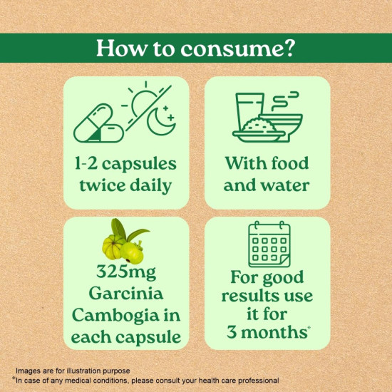 A TATA Product - Organic India Garcinia Cambogia - 60 Veg Capsules, GMP & NPOP Certified Organic