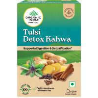 ORGANIC INDIA Tulsi Detox Kahwa 25 IB || Cleanse & Cold Relief || Improve Digestion & Detoxification || Tulsi Tea - 25 Tea Bags