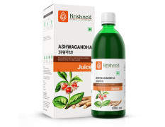 Krishna's Ashvagandha Juice 1L | Ayurvedic Ashwagandha Juice to Reduce Stress & Anxiety Naturally | Boosts Energy Levels | Sugar Free | GMP Certified (1000 ml)