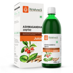 Krishna's Ashvagandha Juice 1L | Ayurvedic Ashwagandha Juice to Reduce Stress & Anxiety Naturally | Boosts Energy Levels | Sugar Free | GMP Certified (1000 ml)