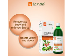 Krishna's Ashvagandha Juice 1L | Ayurvedic Ashwagandha Juice to Reduce Stress & Anxiety Naturally | Boosts Energy Levels | Sugar Free | GMP Certified (1000 ml)