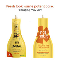 Nat Habit Fresh Sweet Orange Ubtan & Face Pack For Glowing Radiance, Tan & Deep Cleansing, Suitable For All Skin Types, Remove Blackhead & Whitehead (40g x Pack of 2)