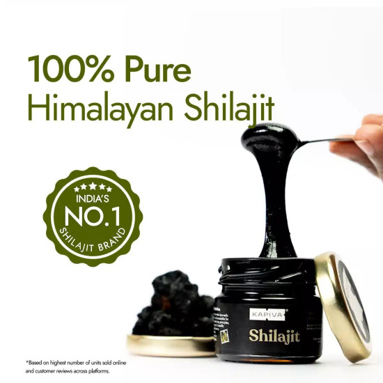 Kapiva Original Himalayan Shilajit/Shilajeet Resin 40g |Super Saver Pack| 250mg/Serving | For Energy, Endurance & Vitality | 160 Servings | 100% Ayurvedic