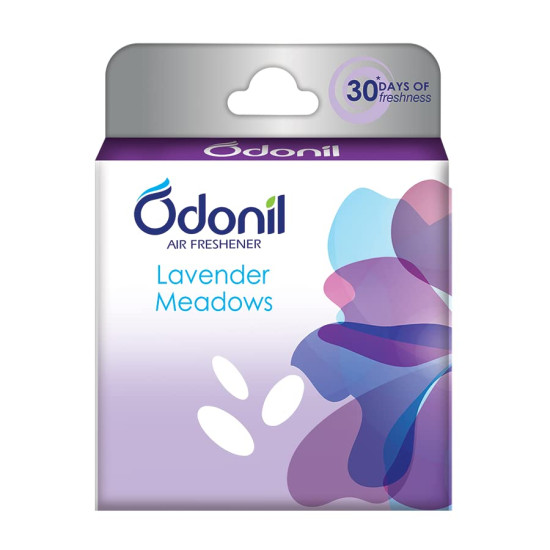 Odonil Bathroom Air Freshner Blocks (Lavender Meadow) - 48g | Instant & Long Lasting Fragrance | Lasts upto 30 days | Germ Protection