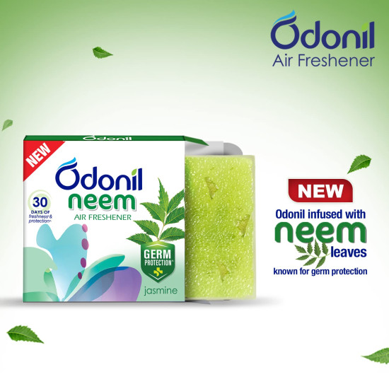 Odonil Bathroom Air Freshener  Blocks Neem Jasmine Mist - 48gm