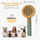 Flynovate Self Cleaning Dog Comb & Cat Comb - Pet Hair Remover Grooming Comb with Switch & PAIN - FREE Slickers | Deshedding Dog Brush & Cat Brush To Gently Massage The Pets with FREE Bath Brush