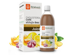 KRISHNA'S HERBAL & AYURVEDA Cholesterol Care Juice - 1000 Ml | Contains Honey With Apple Cider Ginger Garlic, Sugar Free, Helps In Digestion, Made In India