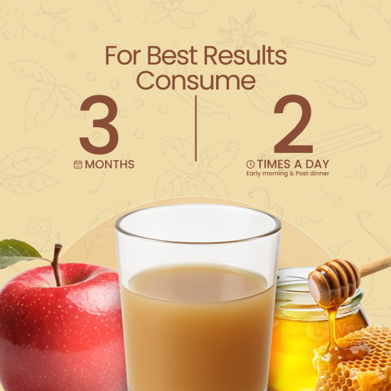 KRISHNA'S HERBAL & AYURVEDA Cholesterol Care Juice - 1000 Ml | Contains Honey With Apple Cider Ginger Garlic, Sugar Free, Helps In Digestion, Made In India