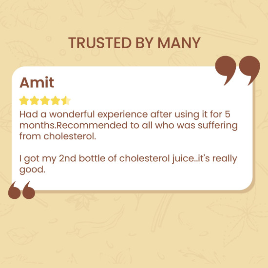 KRISHNA'S HERBAL & AYURVEDA Cholesterol Care Juice - 1000 Ml | Contains Honey With Apple Cider Ginger Garlic, Sugar Free, Helps In Digestion, Made In India