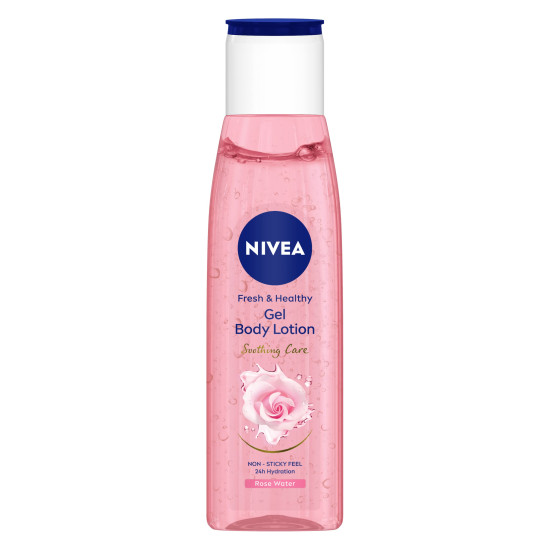 NIVEA Gel Body Lotion 75 ml | Rose | Refreshing Care For 24H Hydration | Non-Sticky | Fast Absorbing for Fresh And Healthy Skin