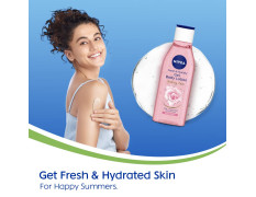 NIVEA Gel Body Lotion 75 ml | Rose | Refreshing Care For 24H Hydration | Non-Sticky | Fast Absorbing for Fresh And Healthy Skin