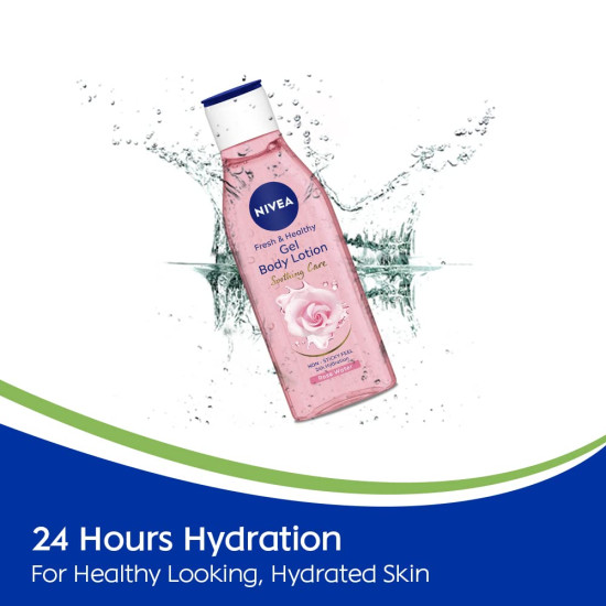 NIVEA Gel Body Lotion 75 ml | Rose | Refreshing Care For 24H Hydration | Non-Sticky | Fast Absorbing for Fresh And Healthy Skin