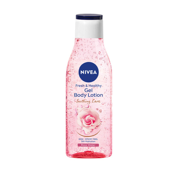 NIVEA Gel Body Lotion 200 ml | Rose | Refreshing Care For 24H Hydration | Non-Sticky | Fast Absorbing for Fresh And Healthy Skin