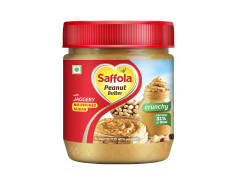 Saffola Peanut Butter Crunchy, 350 gm | High Protein Peanut Butter | Only Jaggery, No Refined Sugar