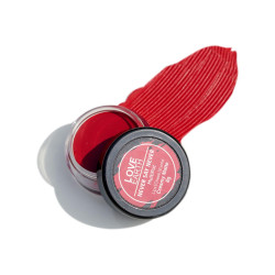 Love Earth Lip Tint & Cheek Tint Multipot - Never Say Never With Richness Of Essential Oils & Vitamin E For Lips, Eyelids And Cheeks, Creamy Matte - Bright Red