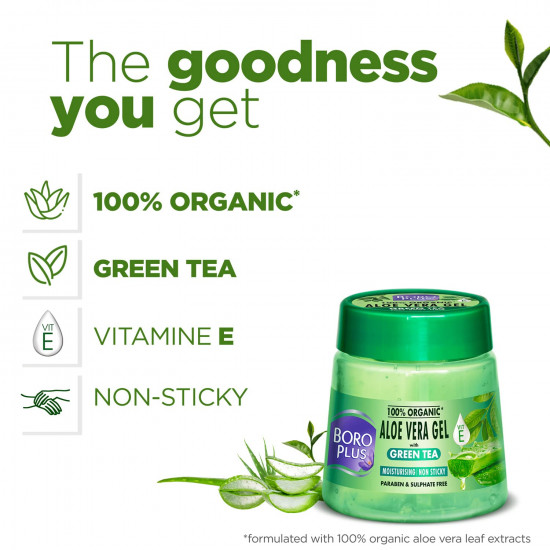 BoroPlus Aloe Vera Gel with Green Tea, 200 ml