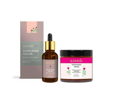 Auravedic Kumkumadi Glow Boosters, Kumkumadi Tailam (30ml) & Face Cream (100gm), Brightening & Hydrating Skincare Combo for Radiant Skin, For Men & Women