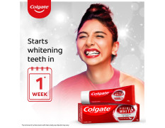 Colgate Visible White 165g Teeth Whitening Toothpaste, Protects Enamel, Removes Stains, With Whitening Accelerators