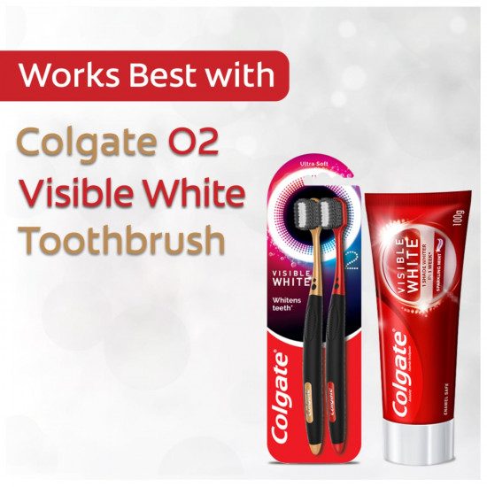 Colgate Visible White 165g Teeth Whitening Toothpaste, Protects Enamel, Removes Stains, With Whitening Accelerators