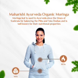Maharishi Ayurveda Organic Moringa Tablets 500 MG | Immunity Booster | 100% Organic | Healthy Digestion & Appetite | Reduces Cholestrol Level & Anti Inflammatory 60 Tablets | Pack of 1