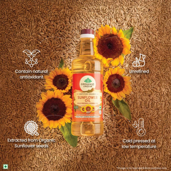 ORGANIC INDIA Organic Sunflower Oil 1000 ml