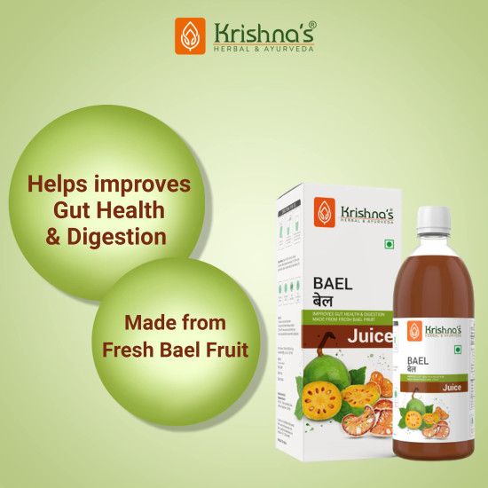 KRISHNA'S HERBAL & AYURVEDA Bael Juice - Sugar Free, Healthy Gut KRISHNA'S HERBAL & AYURVEDA Bael Juice - Sugar Free, Healthy Gut