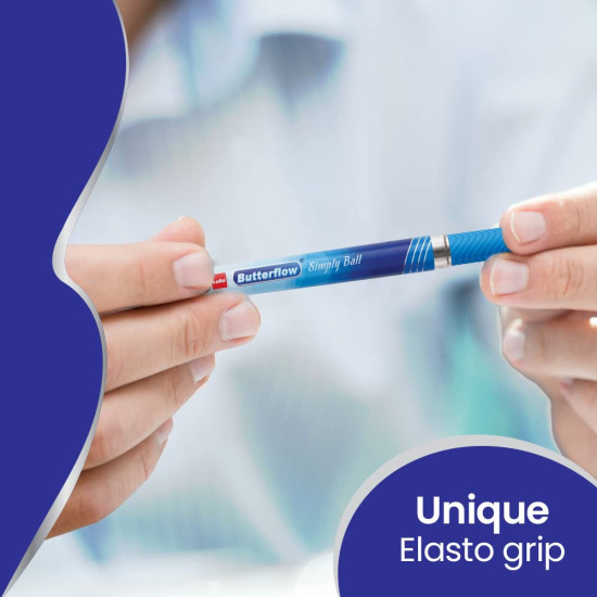 Cello Butterflow Simply Ball Pen Set | Pack of 25 Ball Pens | 20 Blue and 5 Black Ink Colour Pens | Smooth Writing Experience | For School and Office Use | Best Pen for Exams Cello Butterflow Simply Ball Pen Set | Pack of 25 Ball Pens | 20 Blue and 5 Black Ink Colour Pens | Smooth Writing Experience | For School and Office Use | Best Pen for Exams