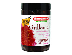 Baidyanath Gulkand Gummy Enriched with Prawal Sun-cooked Indian (Rose Petal Jam) - 400gram
