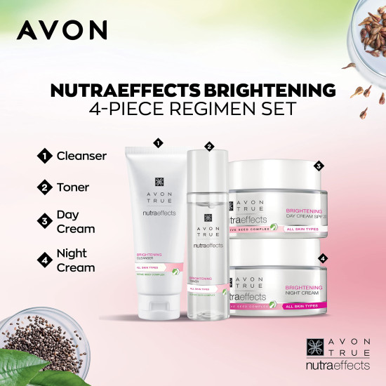 Avon True Nutraeffects Brightening Night Cream | For All Skin Types | With Antioxidants For Brighter Skin | 50gms