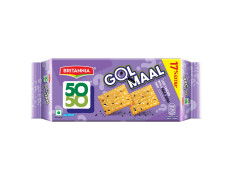 Britannia 50-50 Golmaal Light Crackers with Kaala Jeera Biscuits, 200g
