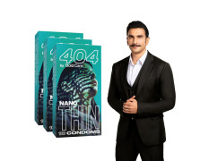 Bold Care 404 Super Nano Thin Condoms For Men - 50 Microns - Intense Fit - Barely There Feel - 10 Units (Pack of 3)