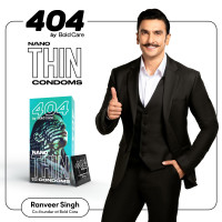 Bold Care 404 Super Nano Thin Condoms For Men - 50 Microns - Intense Fit - Barely There Feel - 10 Units (Pack of 3)