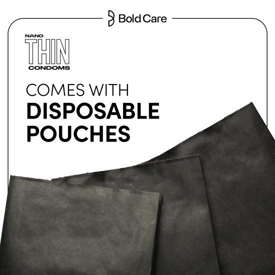 Bold Care 404 Super Nano Thin Condoms For Men - 50 Microns - Intense Fit - Barely There Feel - 10 Units (Pack of 3)